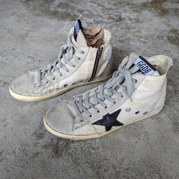 Golden Goose Glitter Francy High Top Sneakers - Picture 5 of 15